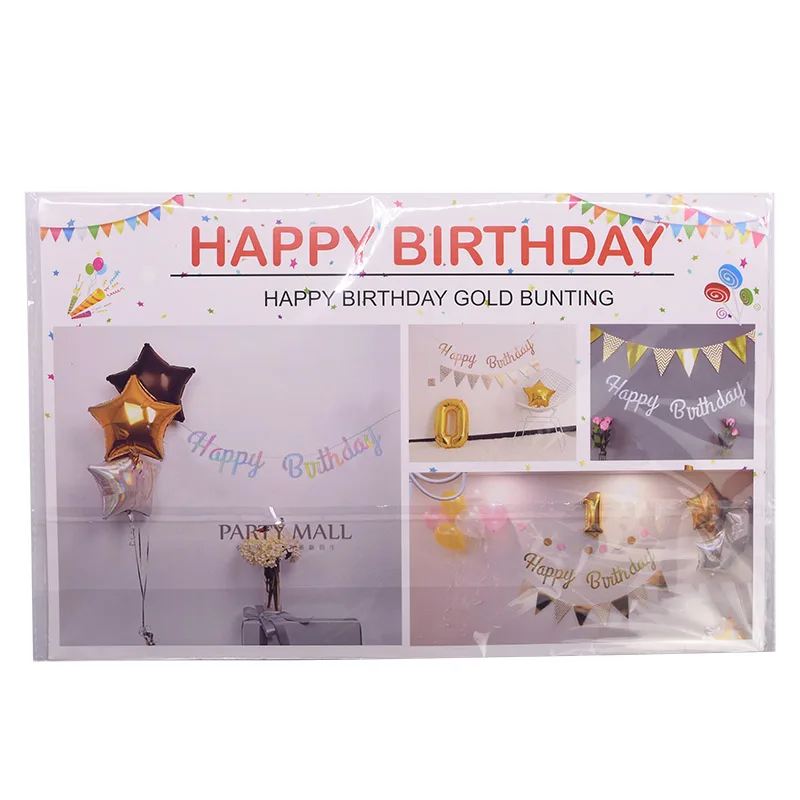 Бумага Happy Birthay баннер висит овсянка гирлянда детский душ для дня рождения