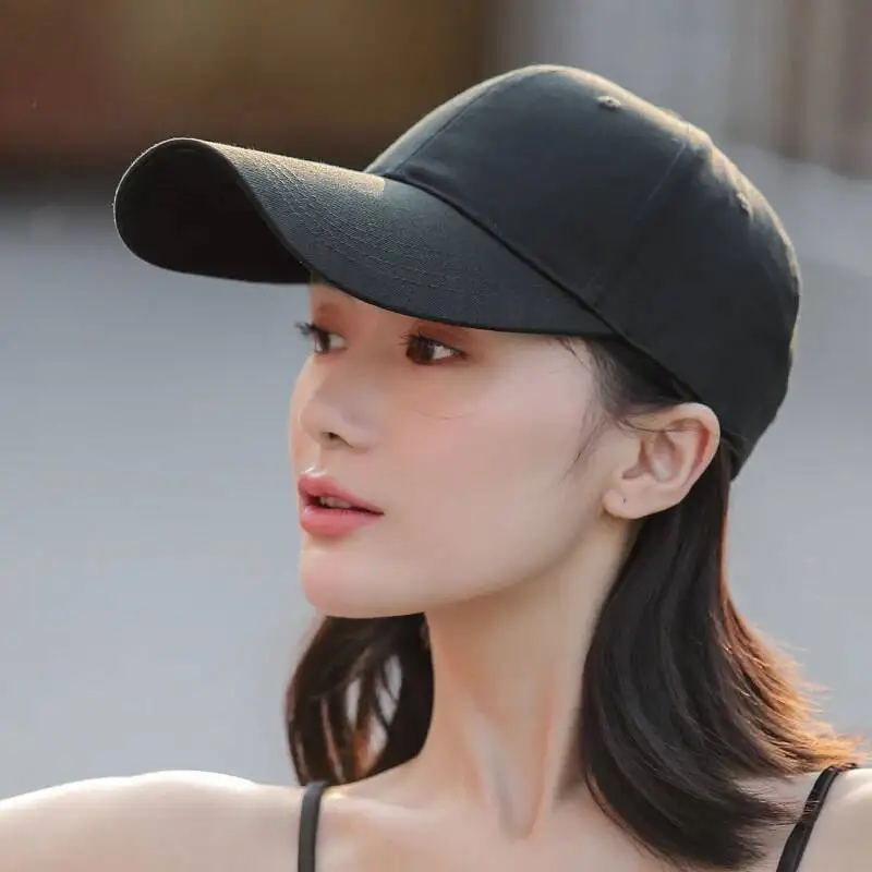 2021 New Unisex Cotton Baseball Caps Hats Solid Color Long Visor Hats for Men Female Street Style Snapback Dad Caps Youth Gorras