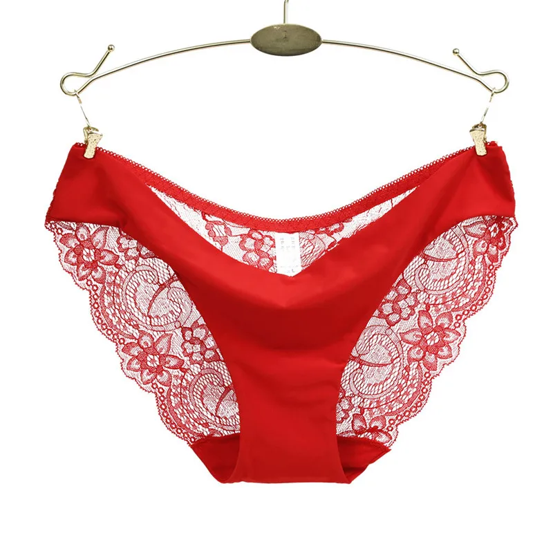 Женские Дышащие кружевные трусики S/M/L/XL удобные бесшовные хлопковые с цветочным