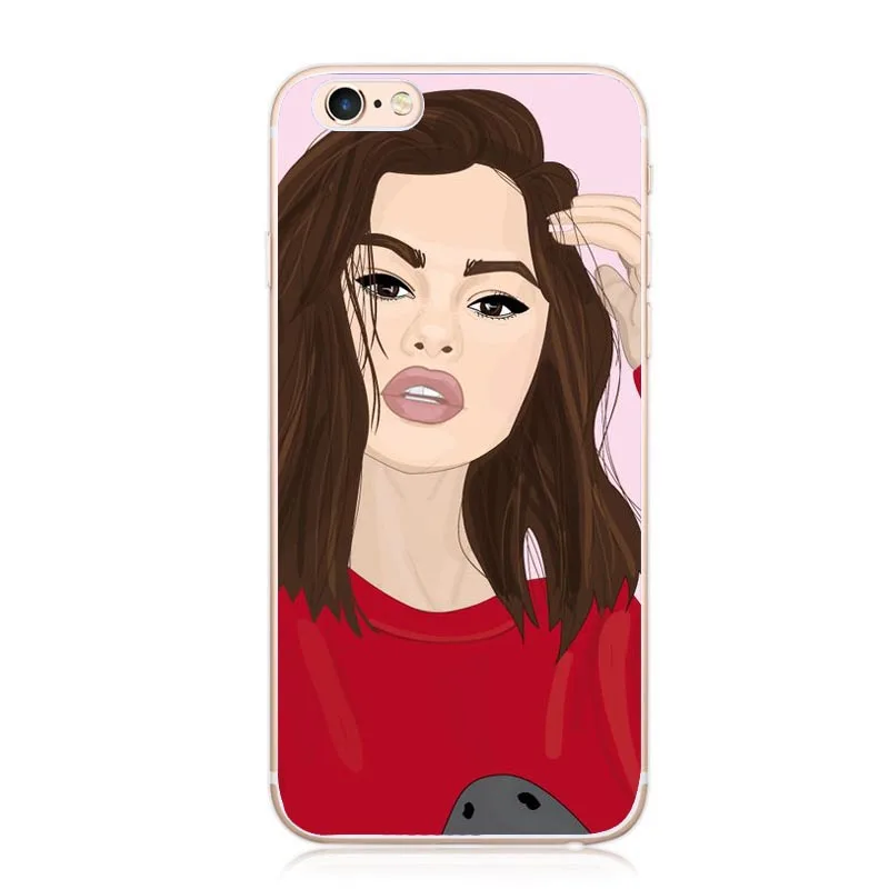 Прозрачный чехол для мобильного телефона Selena Gomez iPhone5s SE 6 6SPlus 7 7Plus 8 8Plus X популярный