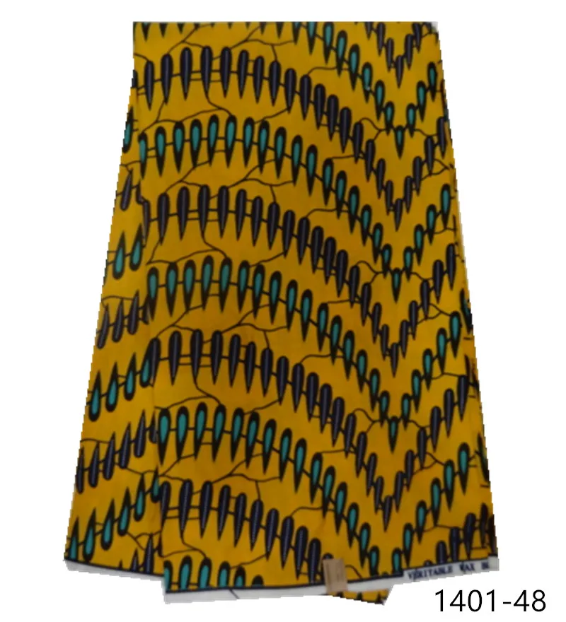 African wax fabric polyester high quality Embroidery real wax african ankara wax prints for dress free shipping 1401-36