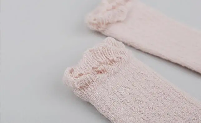 New Pure Cotton Children's Hose Mesh Breathable Baby Child Stockings Thin Antiskid Tights Girls 3 Colors 0-2/2-4years | Детская