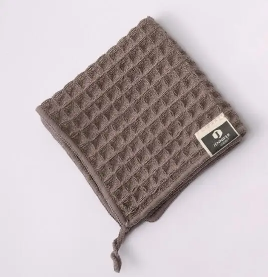 4 Pieces brown Размер: 30x30 см 4 шт./компл. хлопковые настольные салфетки дома Кухня вафельным узором чай Полотенца абсорбент блюдо для чистки Полотенца s сатин платок носовой платок - Цвет: 4 Pieces brown