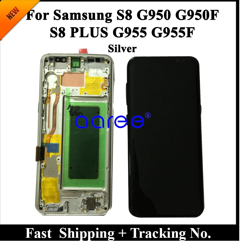 100% tested Spuer AMOLED LCD For SAMSUNG S8 PLUS G955F LCD for Samsung S8 G950F LCD Screen Touch Digitizer Assembly With frame