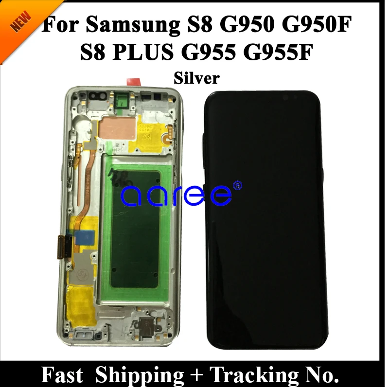 

100% протестированный ЖК-экран для SAMSUNG S8 PLUS G955F, ЖК-экран для Samsung S8 G950F, сенсорный дигитайзер в сборе с рамкой