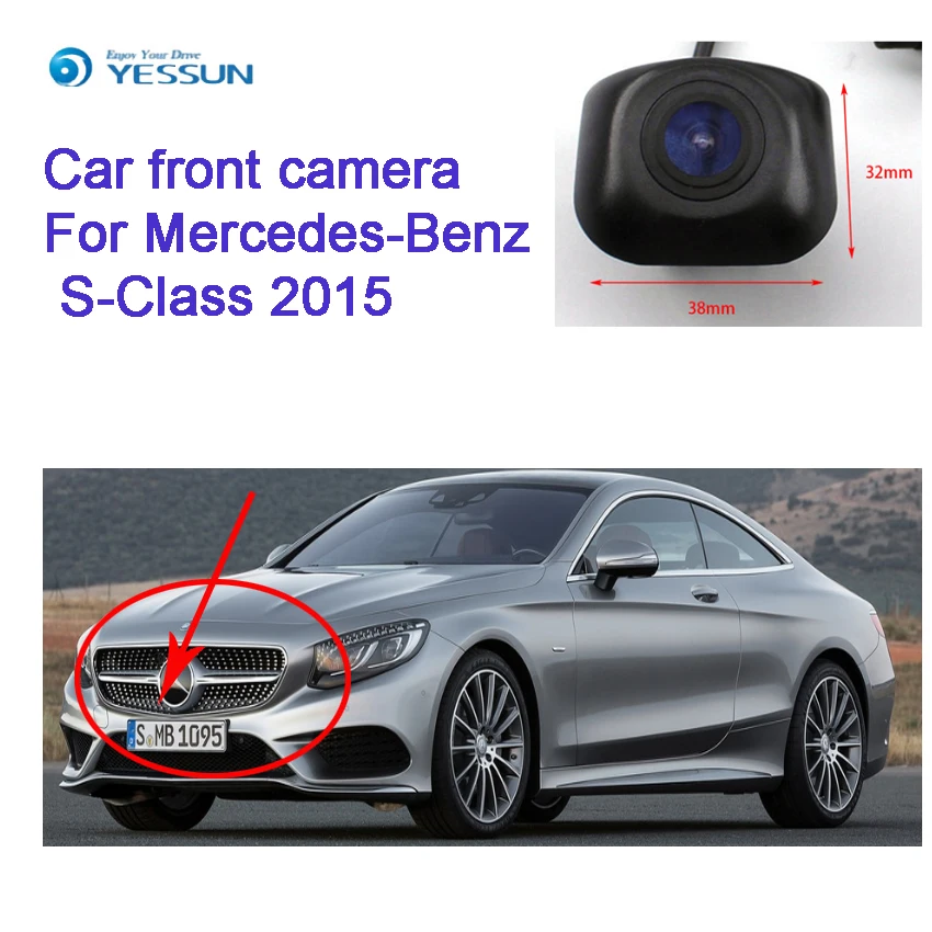 YESSUN Автомобильная Камера Переднего Вида Для Mercedes Benz S Class 2015 широкоугольная