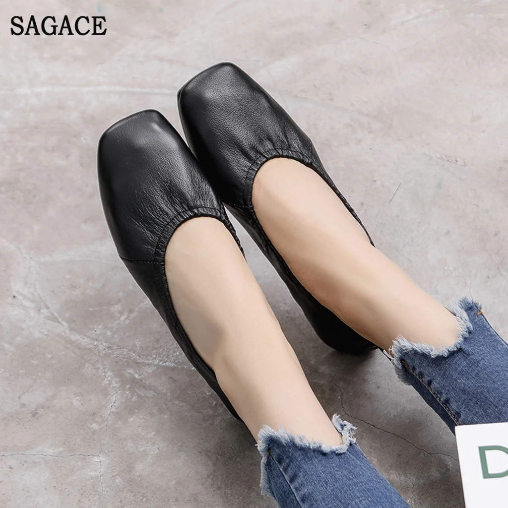 Женские туфли в стиле ретро SAGACE повседневные лоферы римском для танцев горошек