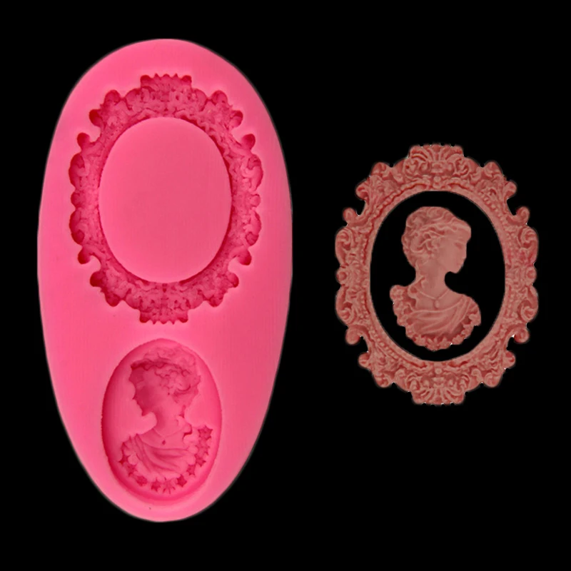 Женские старые формы для зеркал 3d силиконовые рождественские помадки сахарный