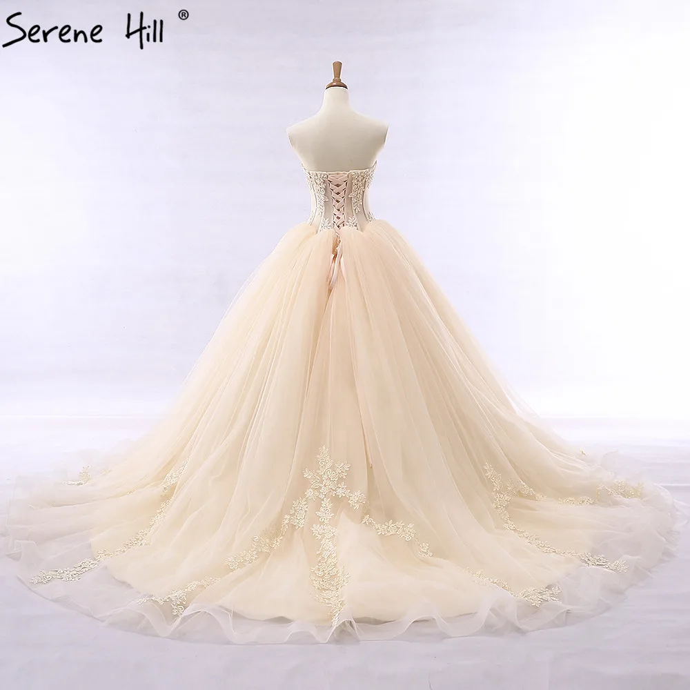 Свадебное платье цвета шампанского без бретелек на шнуровке 2020|vestido de noiva|de noivatulle