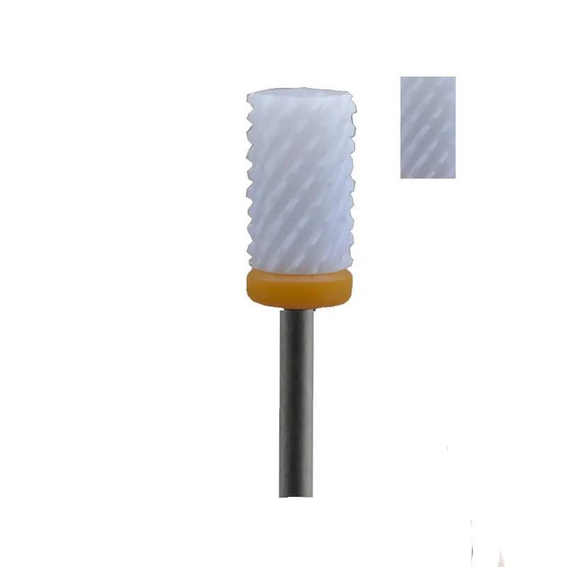 

White Ceramic Nail Drill Bit - Small Barrel Bit XXC