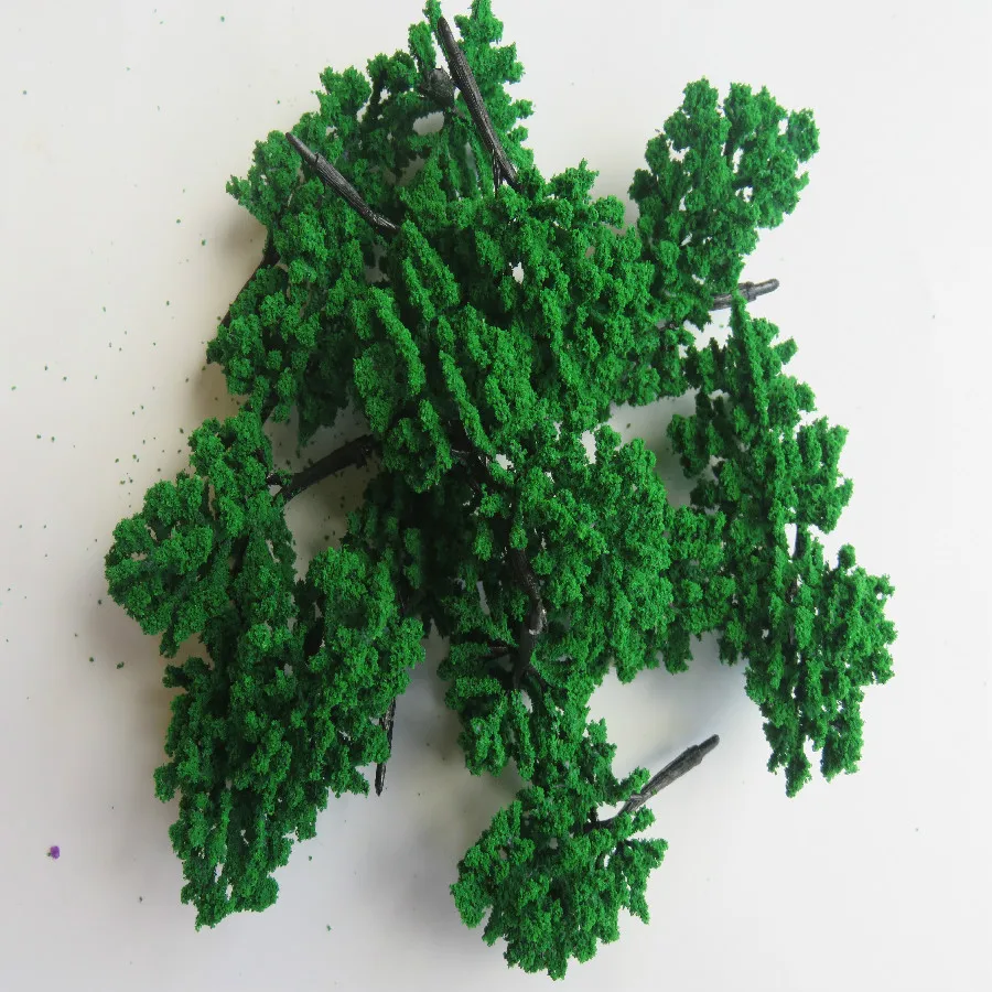 10pcs 6CM miniature green Plastic scale Model tree in modelbouw landscape ho N Z train layout |