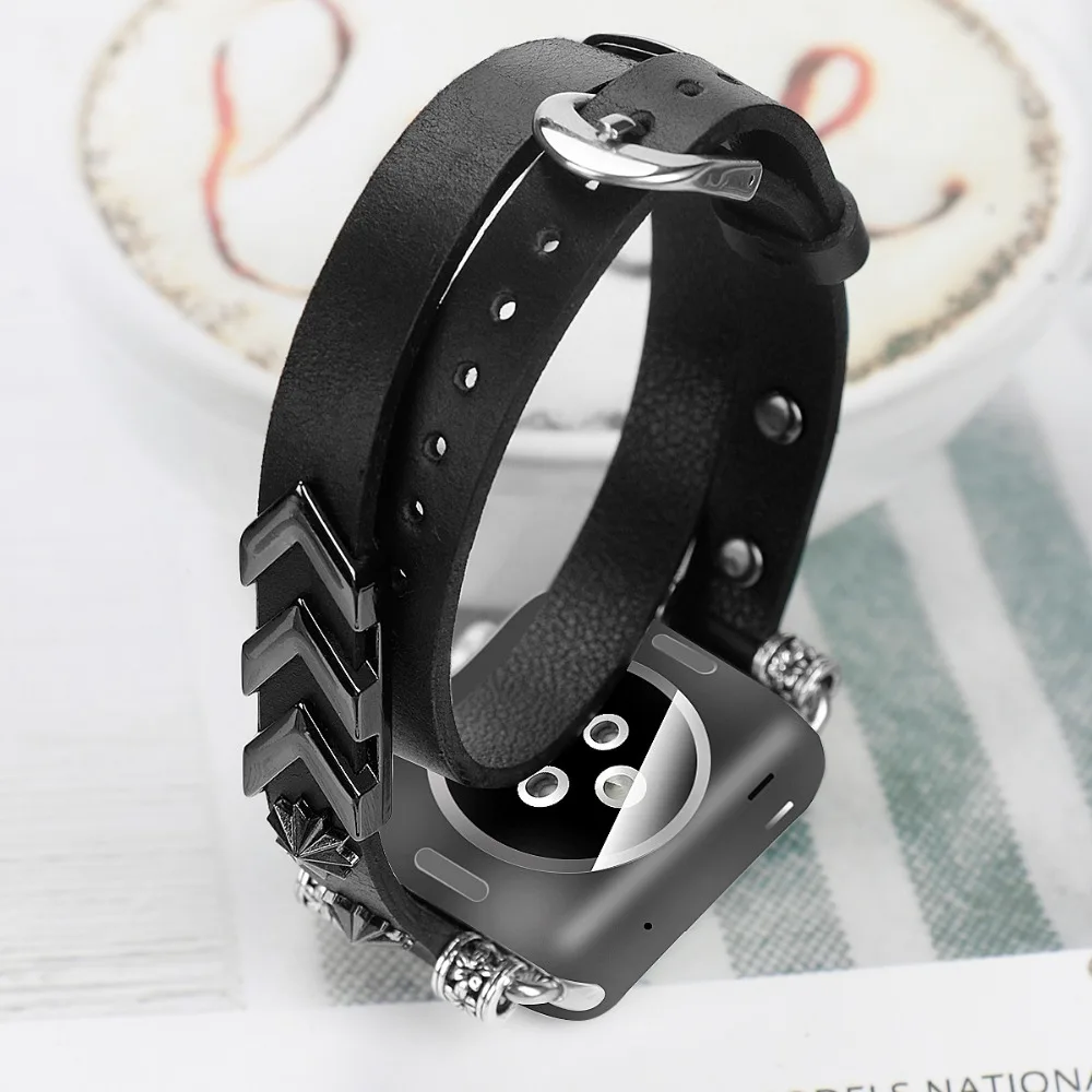 Кожаный ремешок-петля для Apple Watch 42 мм 38 мм iwatch series 4 3 2 1 44 мм 40 мм для женщин и мужчин регулируемый браслет для наручных часов