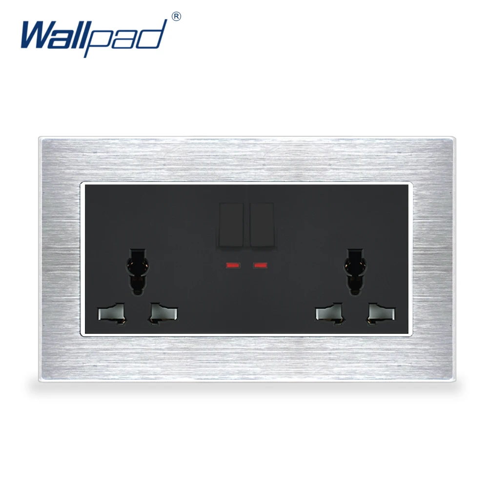 2 банды 6 Pin Универсальная Розетка с переключателями Wallpad роскошный настенный