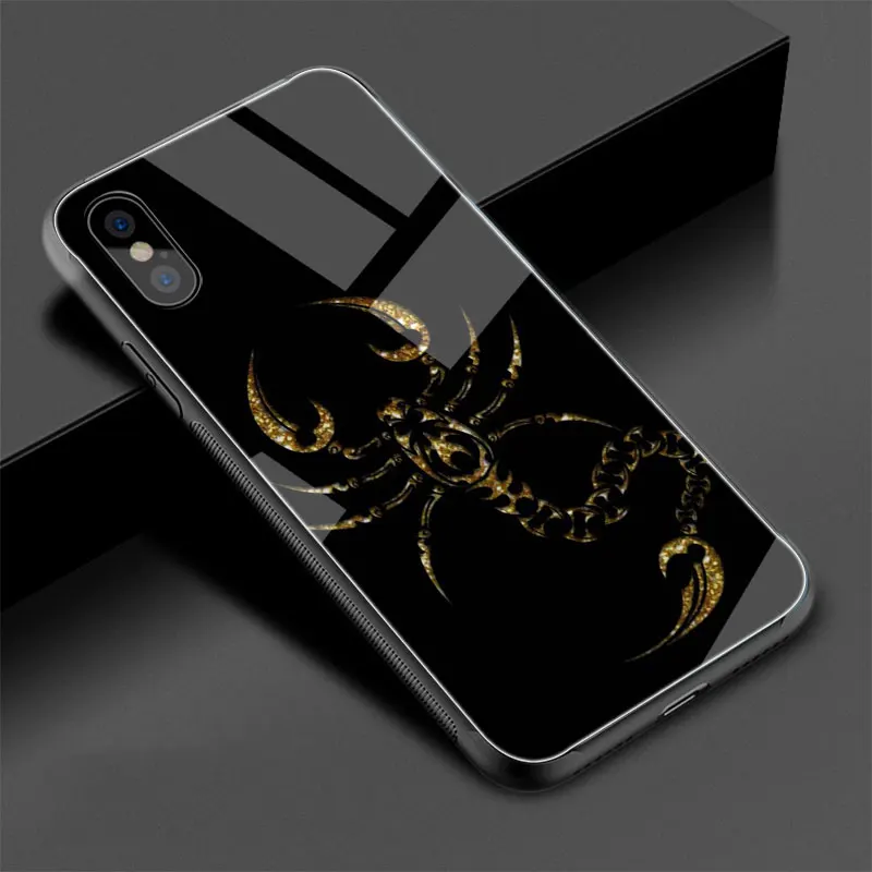 Чехол для телефона из закаленного стекла с изображением скорпиона краба Iphone SE 2020