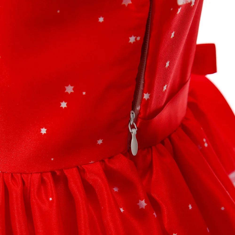 Toddler Girl Christmas Costume Tutu Princess Elk Printed Cosplay Clothes Red New Year Wedding Party Dress | Детская одежда и обувь