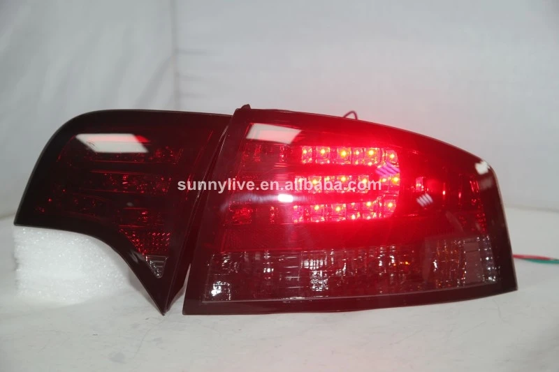 Для Audi A4 B7 светодиодный задний фонарь t A4 задний фонарь 2005-2008 год темно красный SN