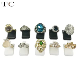 Оптовая продажа, демонстрация колец, пластиковые Матовые ювелирные изделия, держатель для кольца, декоративная подставка 20 шт.лот