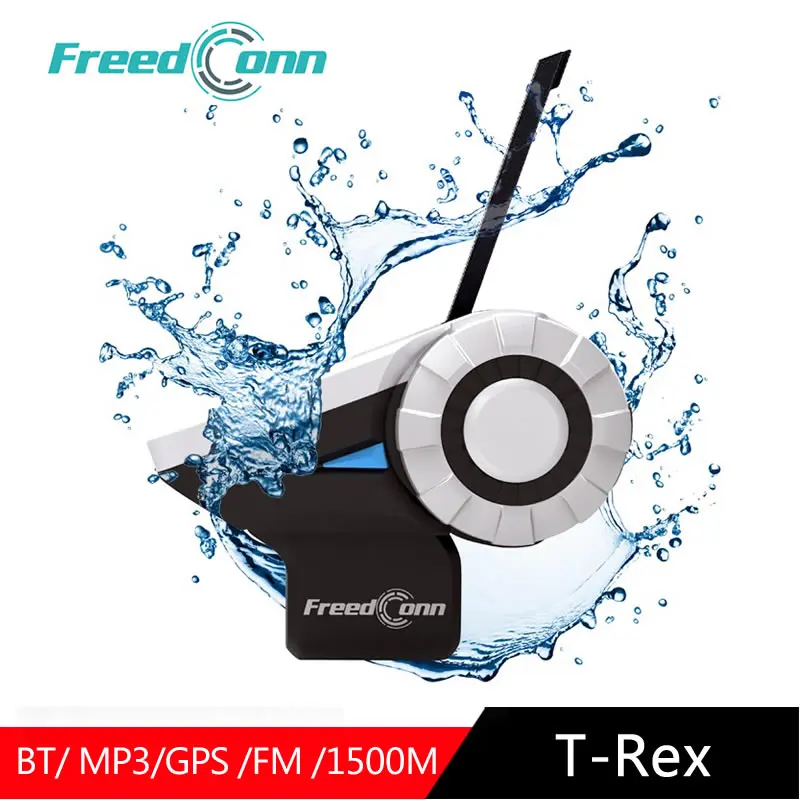 Беспроводная гарнитура FreedConn T Rex для мотоциклетного шлема внутренняя связь 1500 м 8