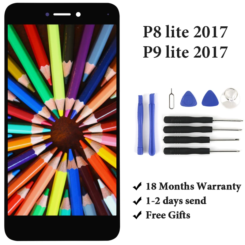 

For P8 lite 2017 P9 lite 2017 LCD Display Assembly Replacement With Touch Screen PRA-LX3 PRA-LX1 PRA-LA1 With Tools 5.2'