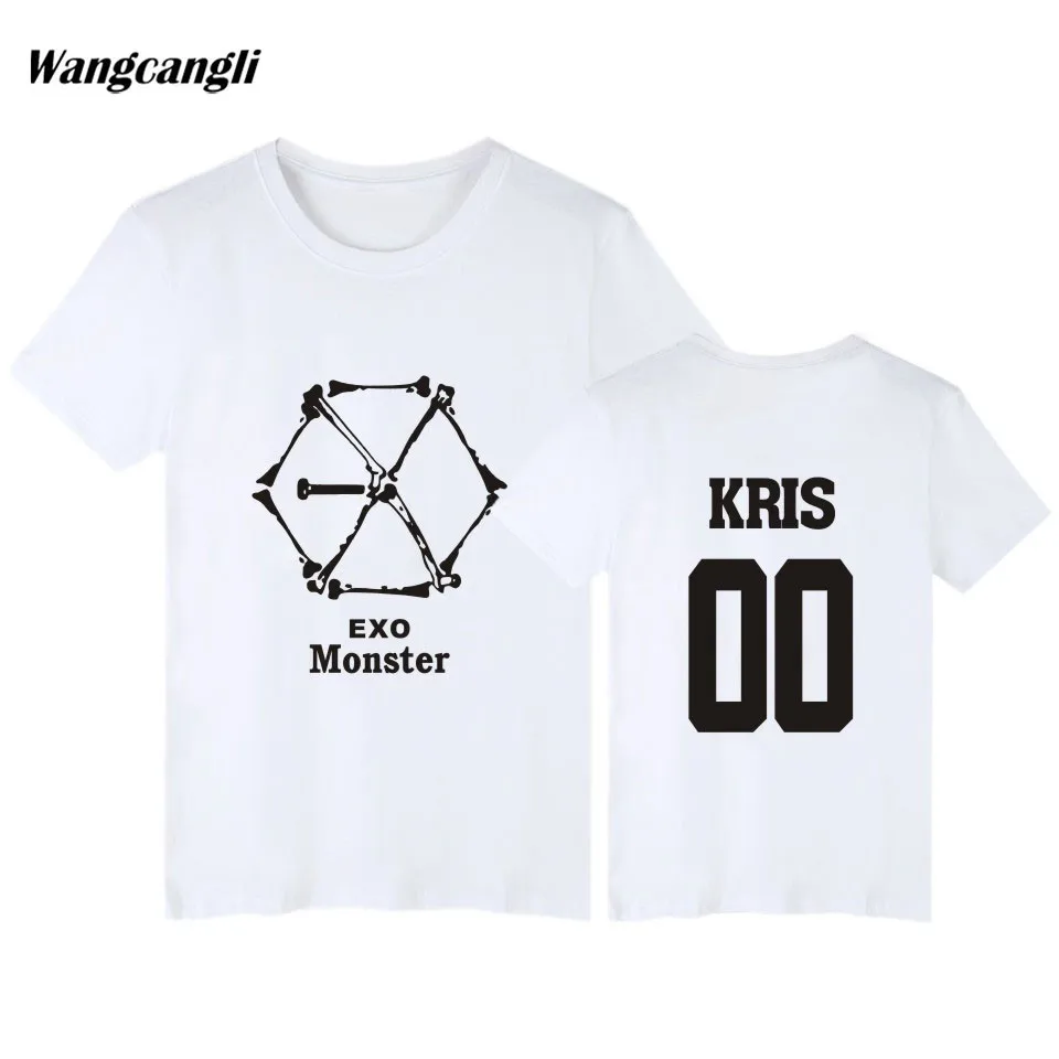 Kpop EXO Kay Sehun Xiumin Baekhyun Terra Sticker Футболка женская футболка реальная футболка|fashion women t