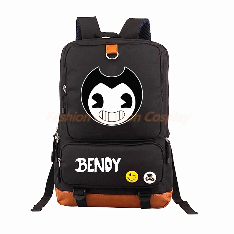 Фото Новые рюкзаки Bendy And The Ink Machine школьная сумка с принтом в стиле аниме для Новые рюкзаки Bendy And The Ink Machine школьная сумка с принтом в стиле аниме для