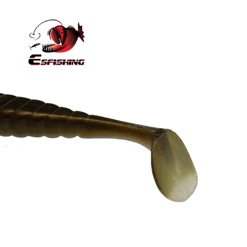 ESFISHING новинка Мягкая приманка рыболовная Т хвост воблеры Shad 90 мм 5g 6 шт. ловля