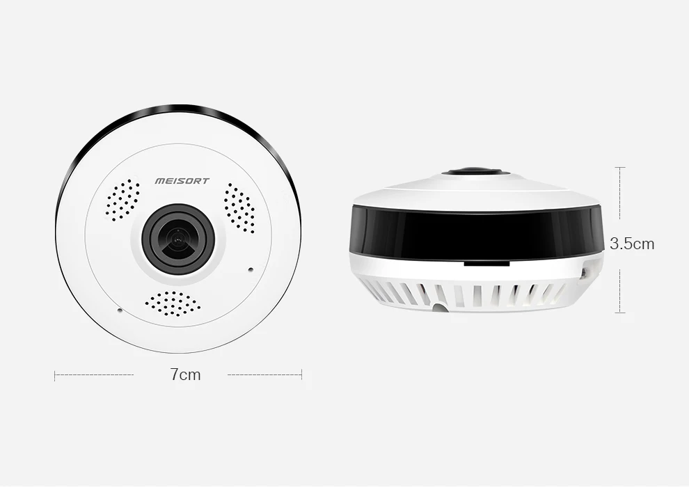 Meisort VR13 рыбий глаз VR панорамная Мини wifi камера 960PH Беспроводная сетевая ip-камера Домашняя безопасность CCTV Wi-Fi 360 радионяня
