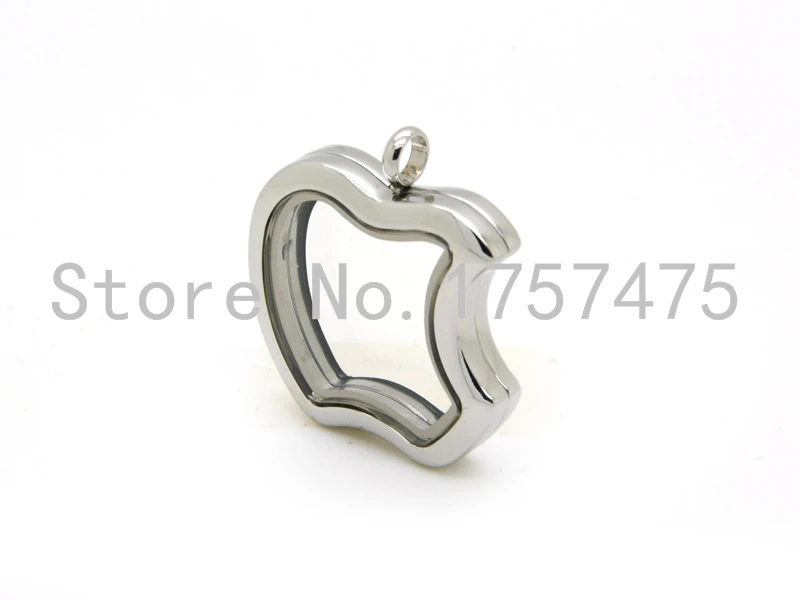 TDIYJ Высокое качество нержавеющая сталь Яблоко стекло плавающий медальон со