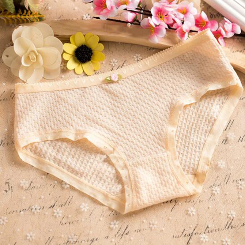 Женские хлопковые трусы брифы с пузырьками удобное дышащее нижнее белье для