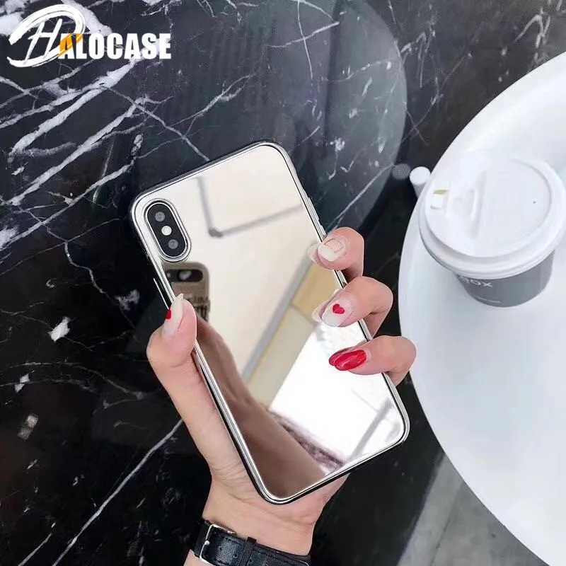Роскошные зеркальные телефонные чехлы из закаленного стекла для iPhone 11 Pro MAX 10X XS XR 6