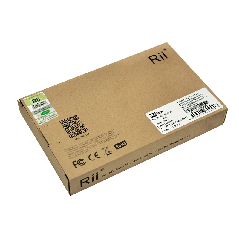 Оригинальная Беспроводная мини клавиатура Rii X1 2 4G Air Mouse портативная игровая с