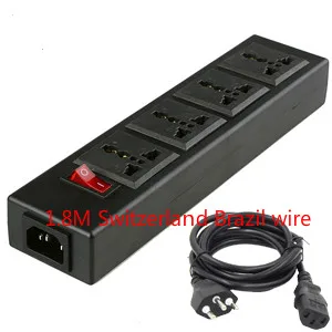 Черный 250v 10a 4 jack многофункциональный универсальный адаптер питания Выход PDU полоса монтажная плата удлинитель разъем шнур питания конвертер