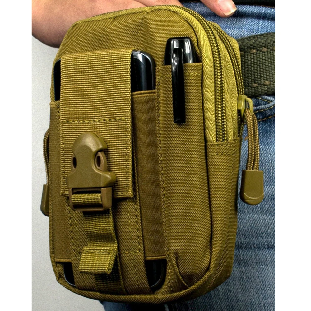 Smartphone Universal Multipurpose Tactical Cover Tan Holster EDC Security Pack Carry Case Pouch Belt Waist Bag Gadget Money Pock |