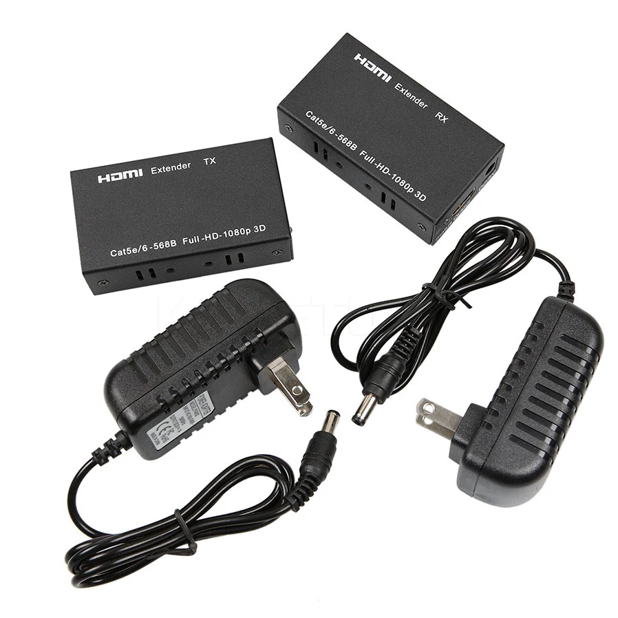 HDMI удлинитель 1080P TX/RX 60M CAT6 RJ45 Ethernet кабель Поддержка 3D для HDTV DVD плеера | Компьютеры