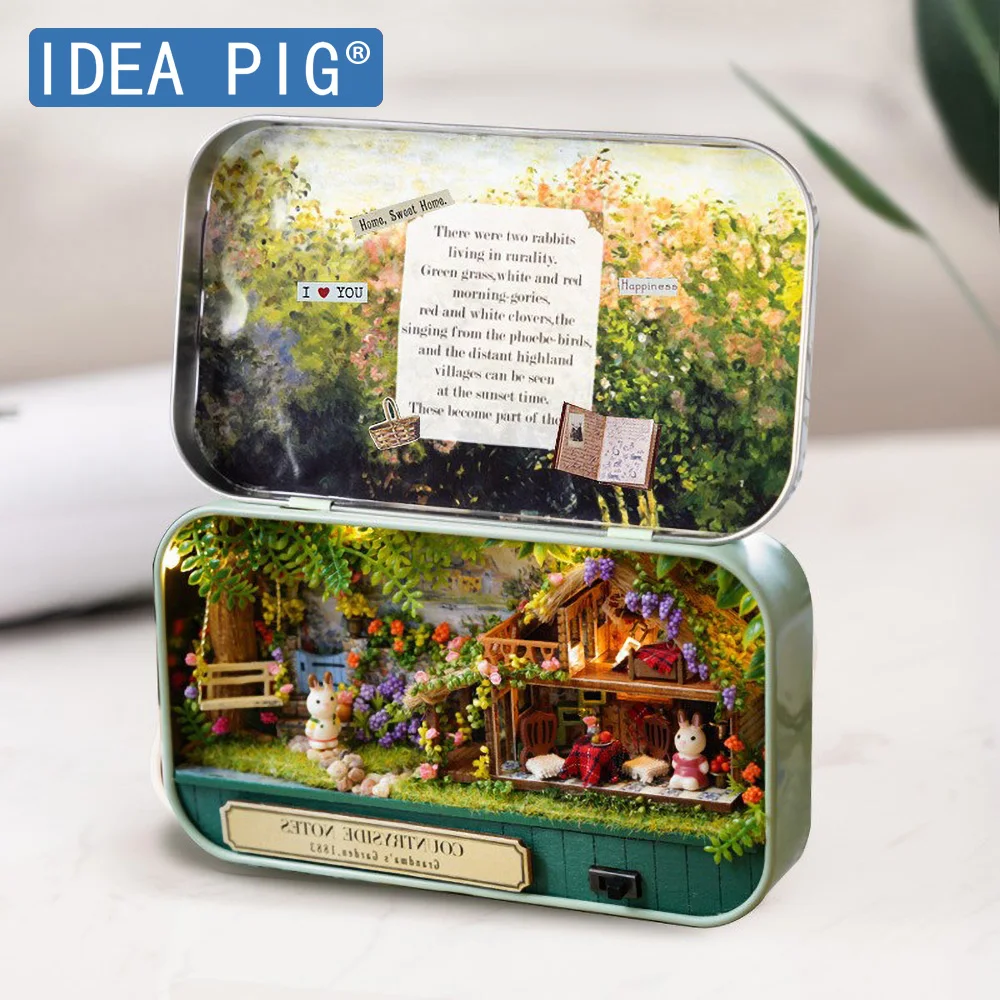 3D деревянные игрушки DIY мини домик кукла коробка ручной работы театр кукольный
