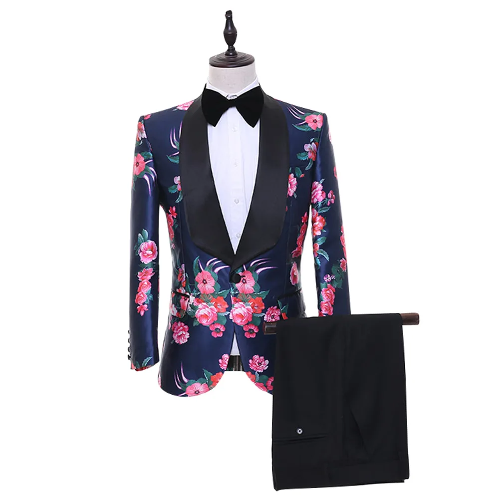 Men's suit men's printed fashion gentleman two-piece (jacket + pants) business banquet formal | Мужская одежда