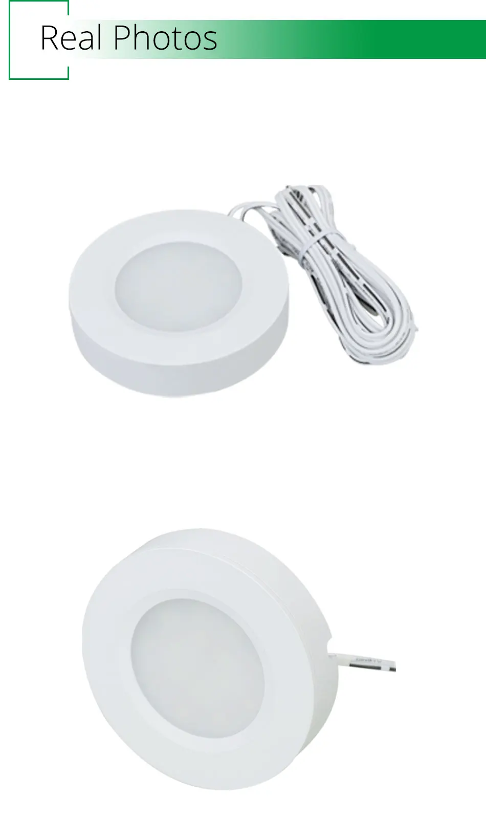 Under Cabinet Lights Closet Lamp 12V/DC 3W LED Cupboard Light Aluminum Round Shape Lamps For Kitchen Counter Lighting Bookshelf