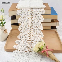 1yard 19cm lace fabric ribbon wedding decoration bilateral water soluble lace large bar code high end white flower milk silk