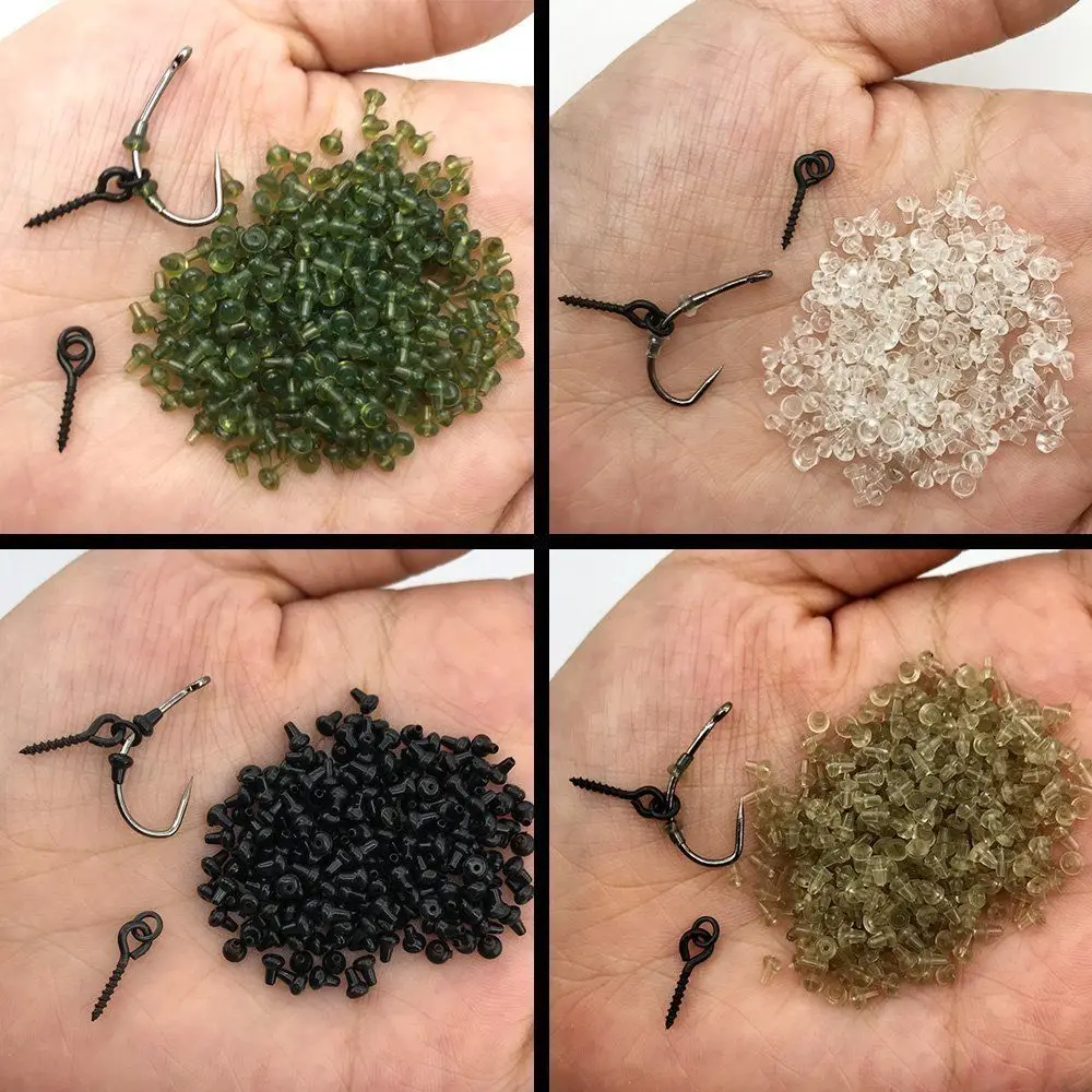 Carp Fishing Accessories Set: 40 Carp Rig Ring Stops and 20 Boilie Bait Screw Fishing Bait Ring Swivels image 6