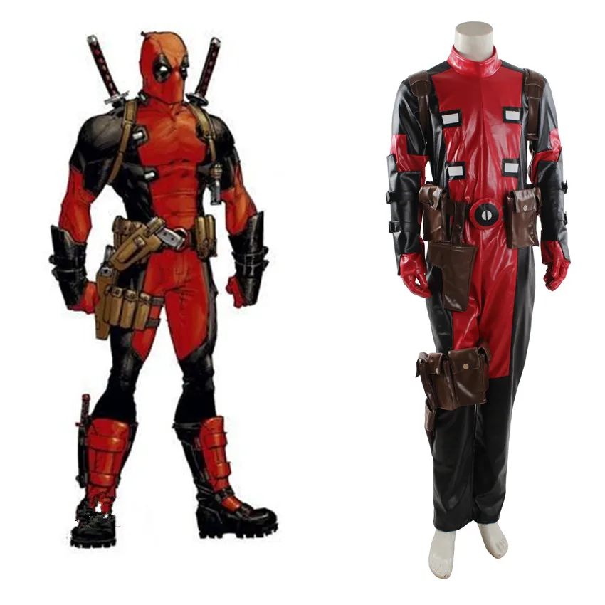 Дэдпул Уэйд Уилсон красный костюм Комбинезоны для женщин superhereo Zentai Костюмы