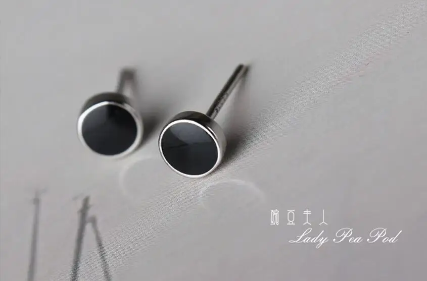 

925 Sterling Silver Jewelry Simple Geometric Triangle Round Love Earrings For Women Boucle d'oreille Pendientes VES6140