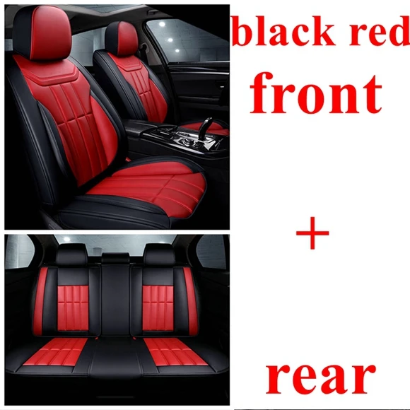 black red standard Чехол на сиденье автомобиля для Dodge Challenger Nitro Дротика Neon Journey Caravan Avenger caliber Ram Rampage Dacia logan, Duster Sandero - Название цвета: black red standard