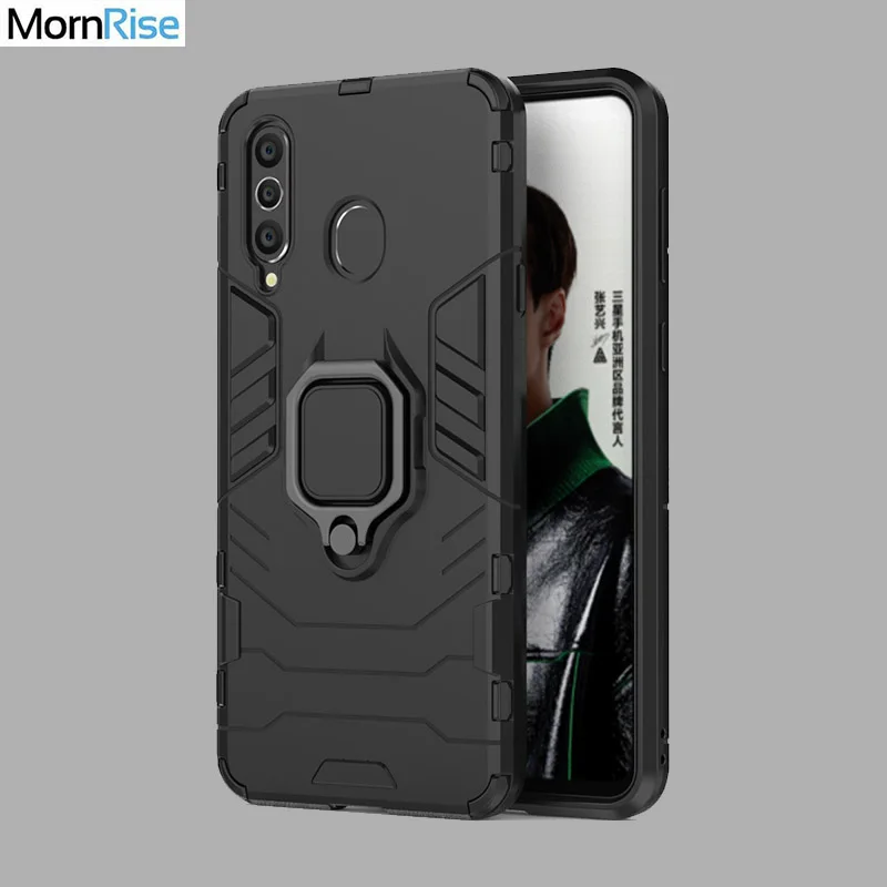 Новый чехол для телефона с двумя слоями для Samsung Galaxy A8s - прочный гибридный бронированный металлический кольцевой стенд с магнитным креплением в автомобиле.