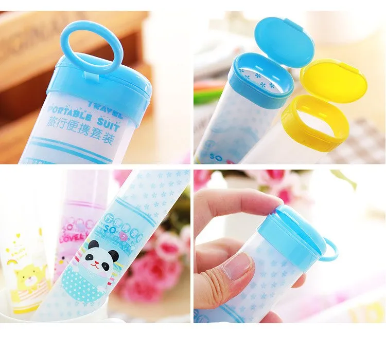 2 шт./лот зубная щетка с героями мультфильмов коробка защиты Зубная щётка трубки