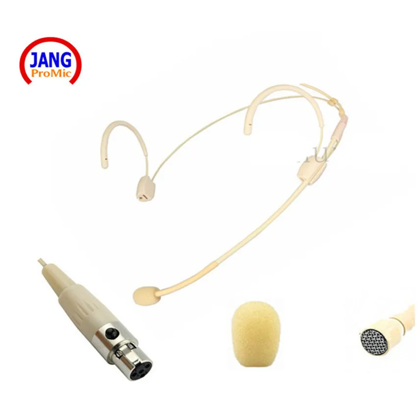 

Professional Headset Condenser Microphone Host Beige Show Microfone for Shure Wireless Transmitter etc XLR Mini Mikrofon