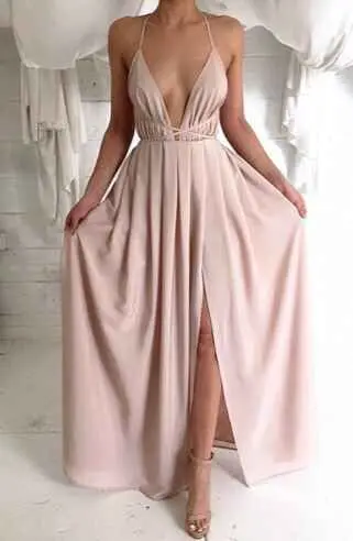 

maxi dress sexy club gown party elegant beach long Floor Length pink tunic sundress off shoulder gatsby backless 2018 summer