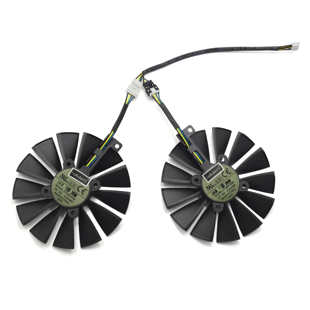 Игровой кулер T129215SM 4PIN GTX 1070Ti 1080Ti новый с 13 лезвиями для ASUS STRIX RX580 4G 8G O8G охлаждающий