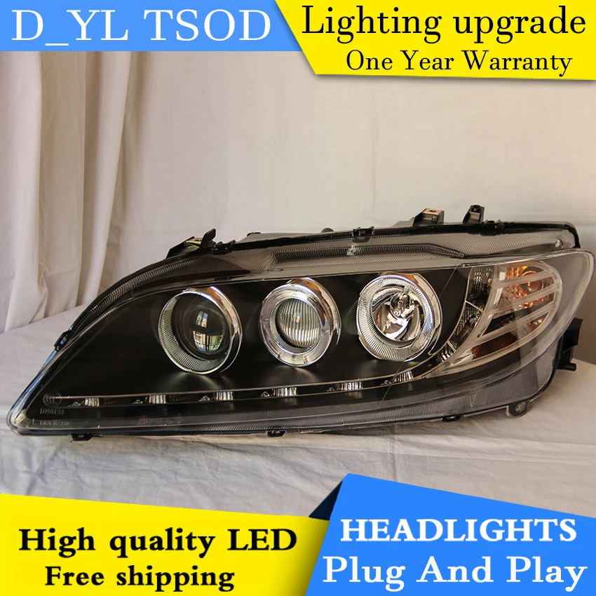 

DY_L Car Styling Head lamp for Mazda6 2003-2013 LED Headlight DRL H7/D2H HID Xenon bi xenon lens