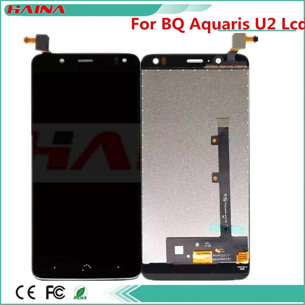 5,2 inch телефон ЖК-для BQ Aquaris U2 ЖК Экран дисплея и Сенсорный экран сборки замену черный Цвет с лентой 3M