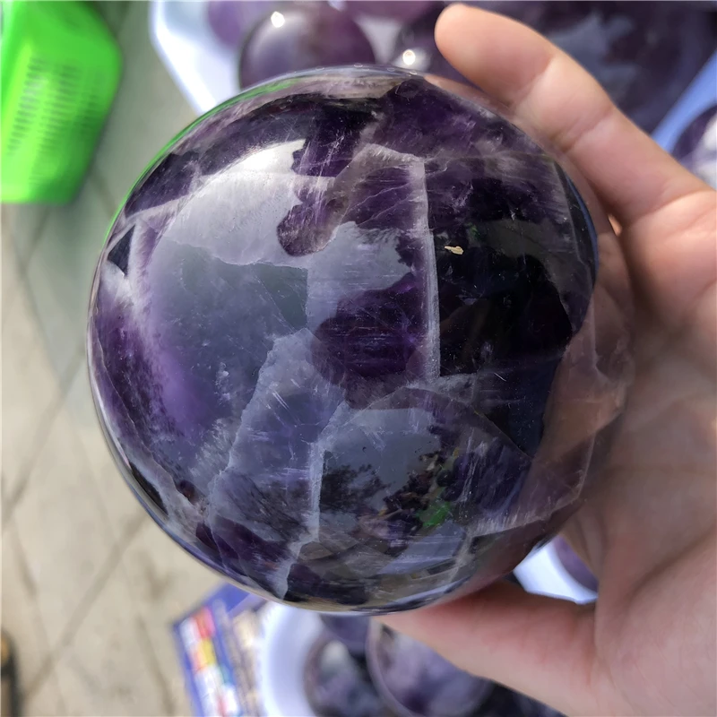 SW большой размер высокое качество полированный аметист шеврон Аметист блестящий